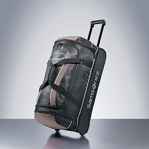 Andante 28" Casual Wheeled Duffel w/Drop Bottom Black/Gray