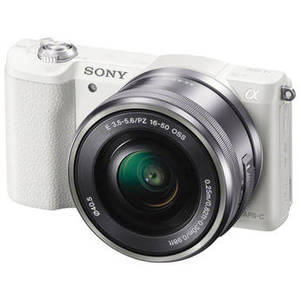 Alpha a5100 Mirrorless Digital Camera with 16-50mm Lens (White)