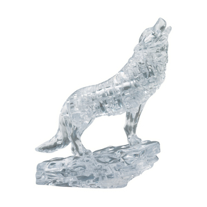 Bepuzzled 3D Crystal Puzzle - Wolf (Clear): 38 Pcs