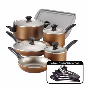 15pc Nonstick Cookware Copper