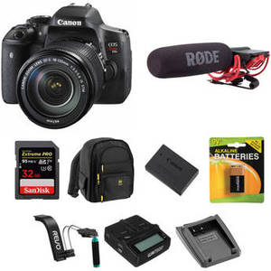 EOS Rebel T6i DSLR Camera with 18-135mm Lens Video Kit