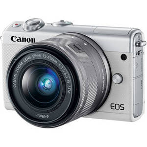 EOS M100 Mirrorless Digital Camera with 15-45mm Lens (White)