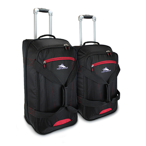 2pc Marshfield Nested Wheeled Duffel Set Black/Red