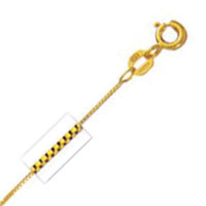 10k Yellow Gold 20"  0.6 mm Box Chain Necklace - O Ring Clasp