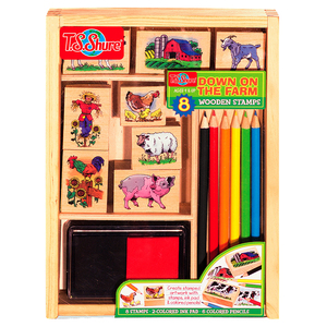 TS Shure Down on the Farm Wooden Stamp Set