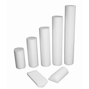 Cando Foam Roller - White PE foam - 6&quot; x 48&quot; - Round