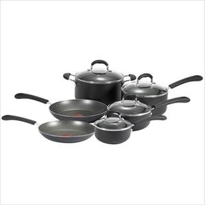 Professional Total Non-Stick 10-Piece Cookware Set - Black