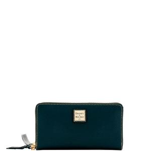 Pebble Grain Large Zip Around Wristlet