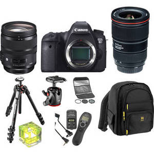 EOS 6D DSLR Camera with 16-35mm f/4 and 24-70mm f/2.8 Lenses Landscape Kit
