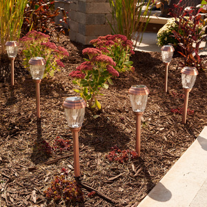 6 Charleston Solar Pathway Lights Copper