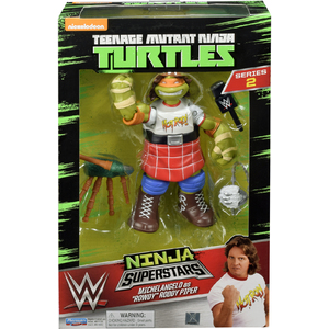 WWE Michelangelo as Roddy Piper -  Teenage Mutant Ninja Turtles 2 TMNT Ninja Superstars Toy Wrestling Action Figure