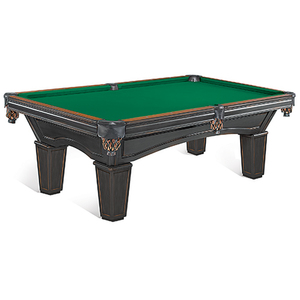 Glenwood 8ft Tapered Pool Table Matte Black & Chestnut/Green