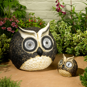 Mother & Baby Solar Owl Accents