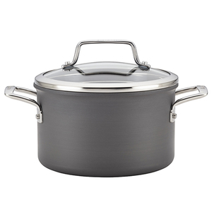 4qt Authority Hard Anodized Saucepan w/ Lid