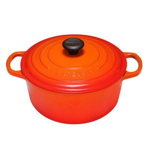Enameled Cast Iron 5.5 Qt. Round French Oven Flame