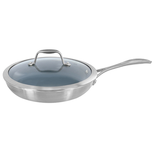 Stainless Steel Ceramic Nonstick Fry Pan w/ Lid Set