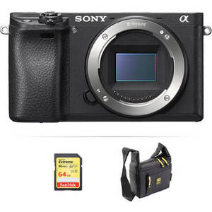 Alpha a6300 Mirrorless Digital Camera Body with Accessory Kit (Black)