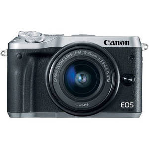 EOS M6 Mirrorless Digital Camera with 15-45mm Lens (Silver)