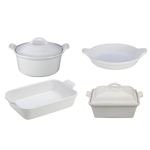 6pc Heritage Stoneware Set White