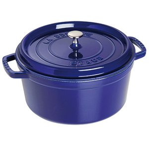 Cast Iron 7qt Round Cocotte Dark Blue
