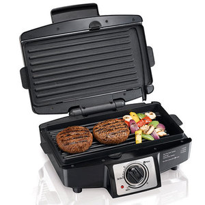 Easy-Clean Indoor Grill w/Removable Grid