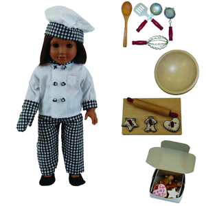 The Queen's Treasures Complete American Chef's Outfit, Accessory Set, & Cookies, Includes Baking Tools, Outfit, and more! For 18" Girl Dolls