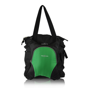 Obersee Innsbruck Diaper Bag Tote with Detachable Cooler - Black / Green