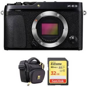 X-E3 Mirrorless Digital Camera with Memory Card Kit (Body Only, Black)