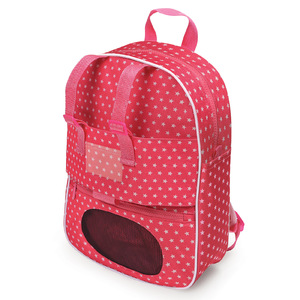 Badger Basket Doll Travel Backpack with Plush Friend Compartment