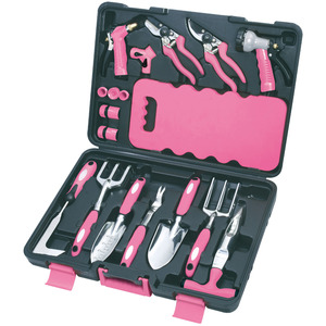 18 Piece Garden Tool Set Pink