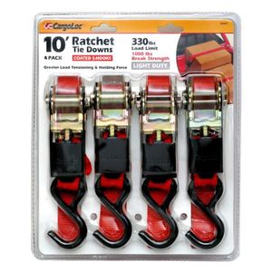 CargoLoc 4-Piece 10' Ratcheting Tie Downs