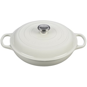 Signature Enameled Cast Iron 3.75 Qt. Braiser White