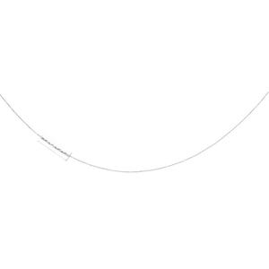 14k White Gold Girls Rope Chain Childrens Pendant Necklace - 13 Inch