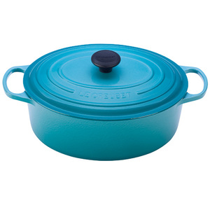 Enameled Cast Iron 6-3/4 Qt. Oval French Oven Carribean