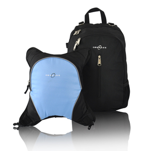 Obersee Rio Diaper Bag Backpack with Detachable Cooler, Black/Cloud