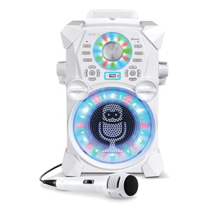 HD Karaoke System with LED Disco Lights White