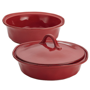 Cucina 2pc Stoneware Set Red