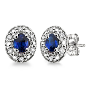 Diamond & Sapphire Earrings