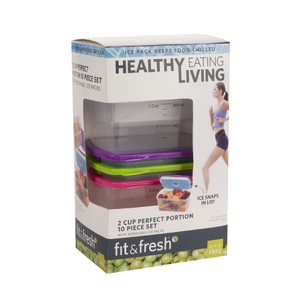 Healthy Living 2-Cup Container Set 10pc