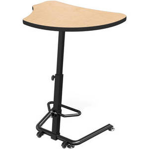 Up-Rite Harmony Height Adjustable Sit/Stand Desk (Fusion Maple Finish, Black Edge)