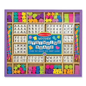 Melissa & Doug Wooden Stringing Beads