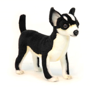 hansa Black and White Chihuahua Plush