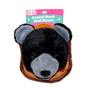 Goffa Animated Plush Bear head with Wall Mount