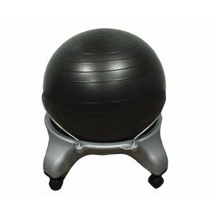 Cando Ball Stool - Plastic - Mobile - No Back - Adult Size - with 20&quot; Ball