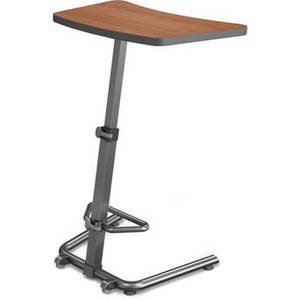 Up-Rite Height-Adjustable Sit/Stand Student Desk (Amber Cherry Top)