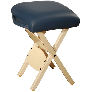MT Massage  Wooden Handy/Folding Massage Stool  Agate Blue