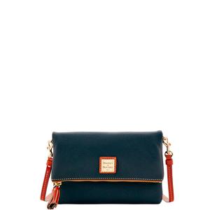 Pebble Grain Foldover Zip Crossbody