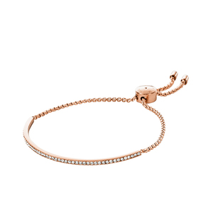 Pave Rose Gold-Tone Stone Bracelet