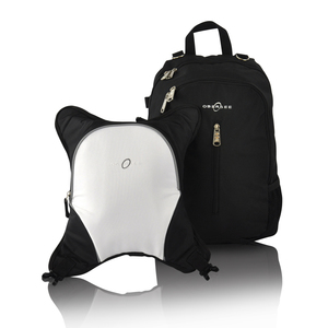 Obersee Rio Diaper Bag Backpack with Detachable Cooler, Black/White