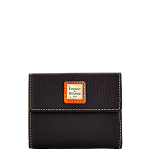 Pebble Grain Small Flap Credit Card Wallet